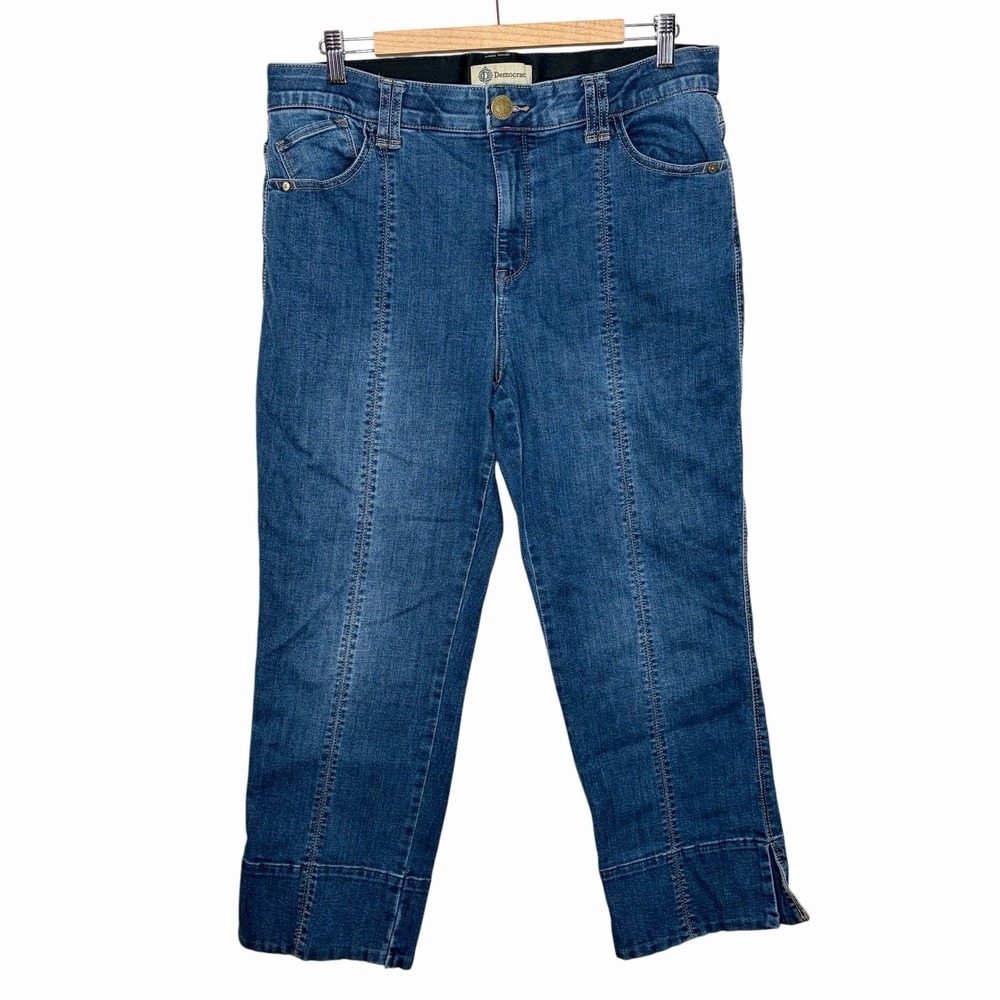 Democracy Ab Technology Cropped Jeans Womens Size 14 Slimming Stretch Mid Rise